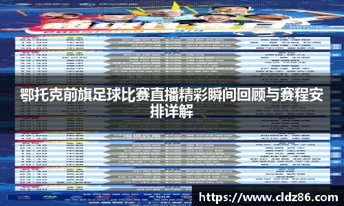 鄂托克前旗足球比赛直播精彩瞬间回顾与赛程安排详解